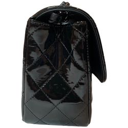 Mini Flap Bag Patent Calfskin Black Metal  Thumbnail
