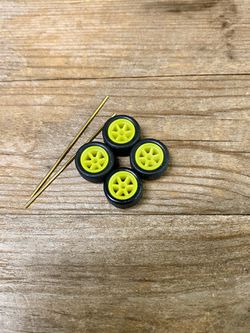 1:64 scale wheels 6-spoke (Takata Green, Neon Yellow, Top Secret Gold, GunMetal, Alpine White) Thumbnail