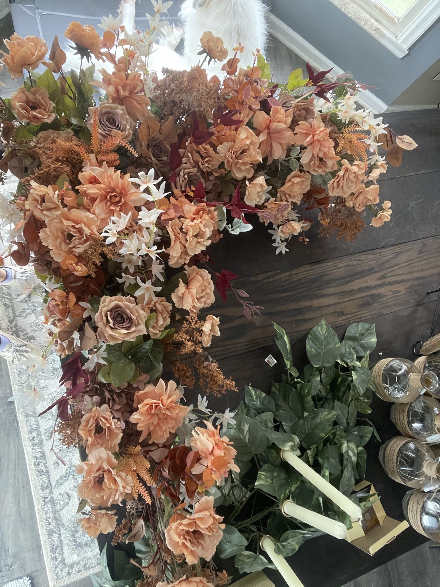 2 Piece Terracotta Arbor Floral