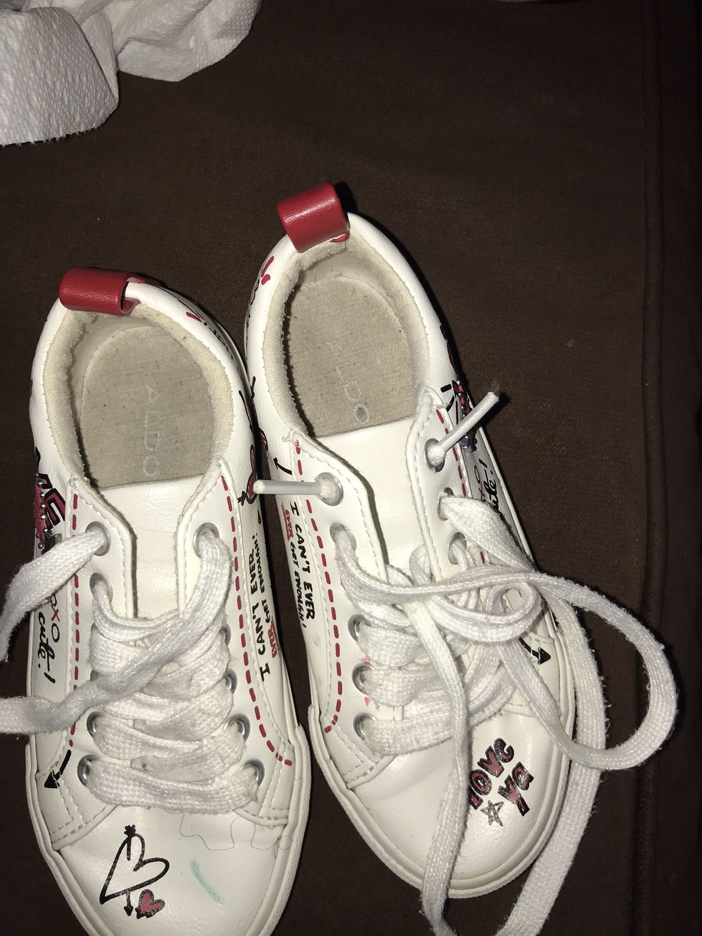 Aldo Rain Boots And self Love Tennis Little Girl Size 12