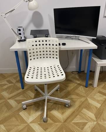 White swivel Office desk Chair - IKEA Sporren Skalberg