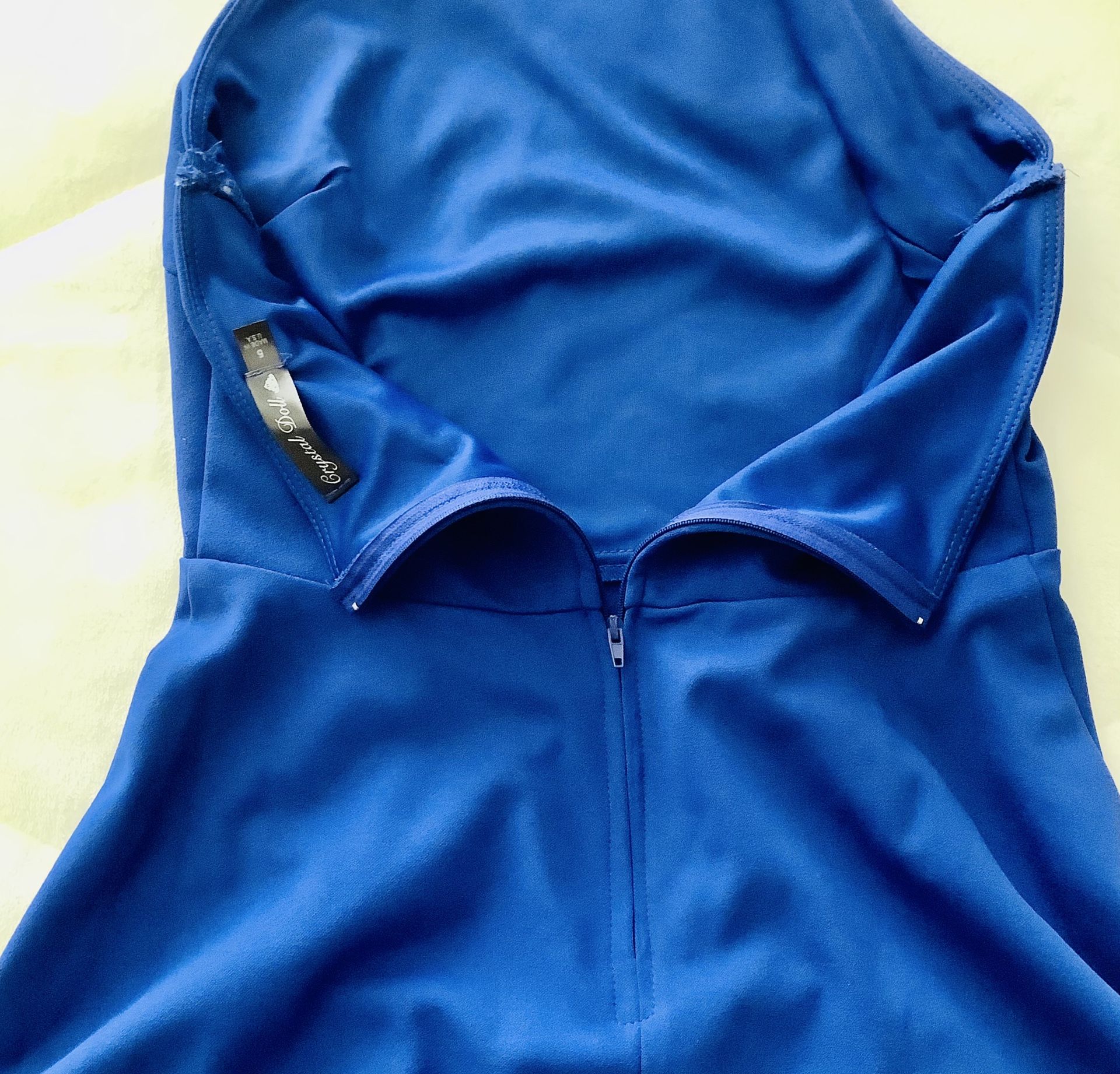 Macy’s Royal Blue Halter Party Dress