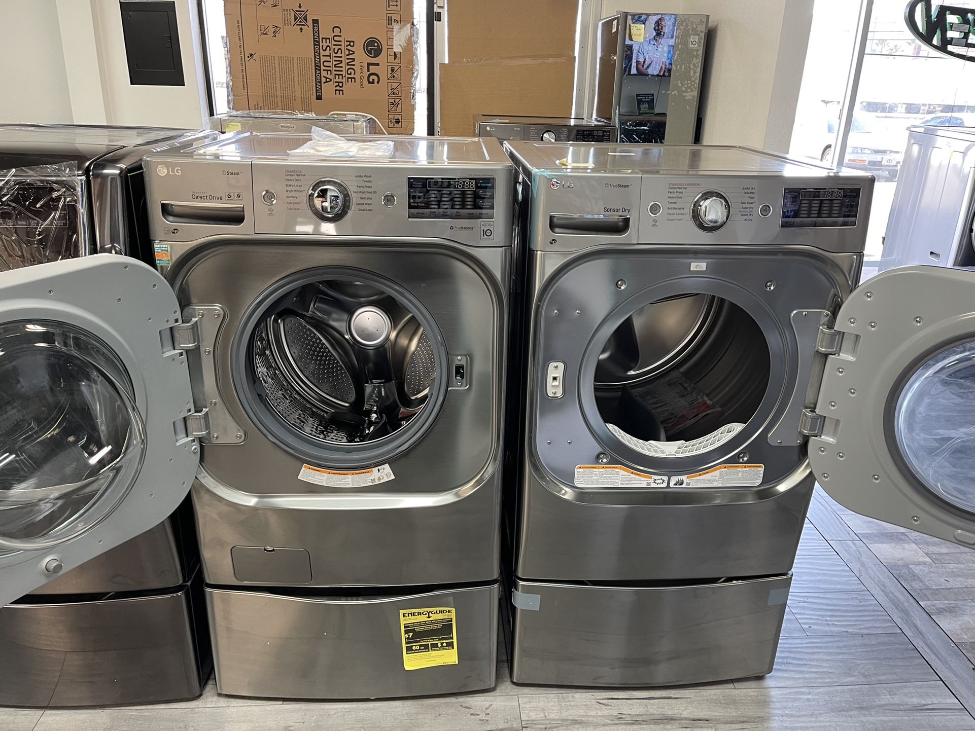 LG 5.2 Cu Washer And Dryer Only 39 Down Pay For Today for Sale in
