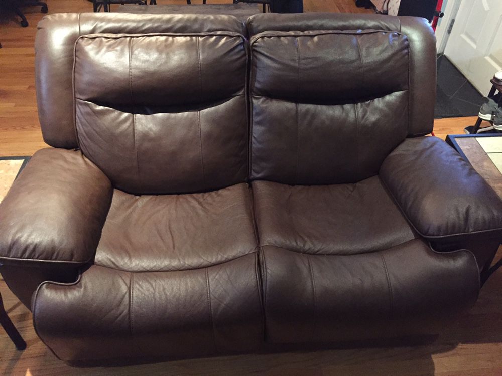 2 Leather Recliner couches