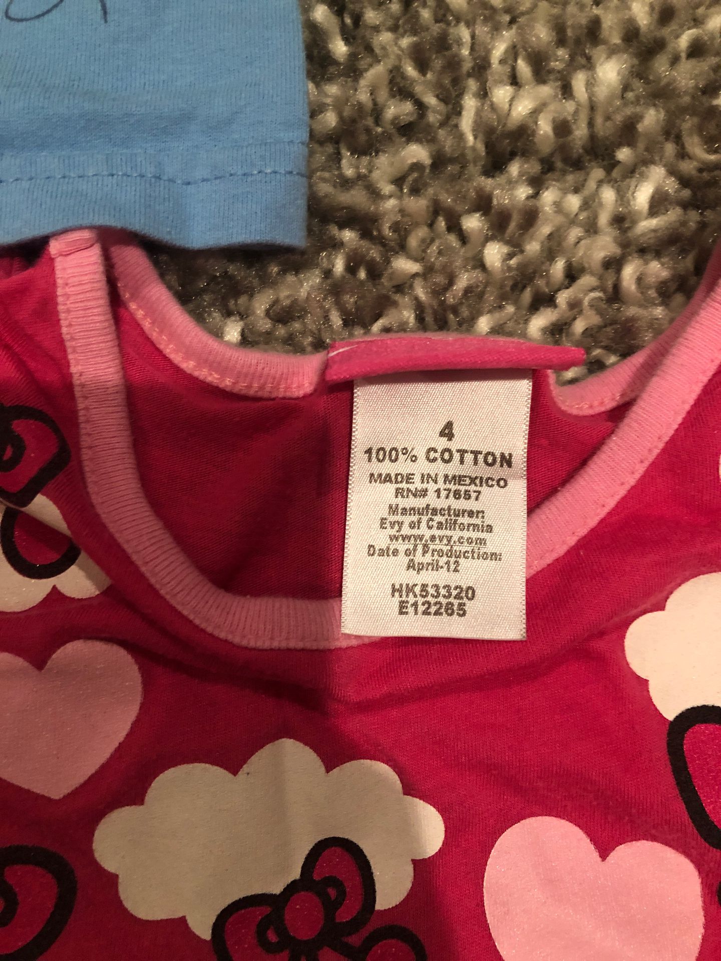 Disney store size 5/6 Cinderella glitter shirts and hello kitty size 4