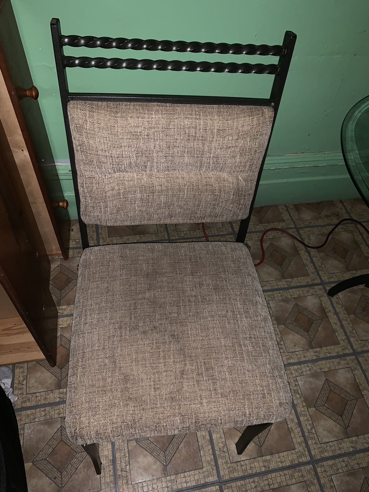 4 chairs plus glass Table