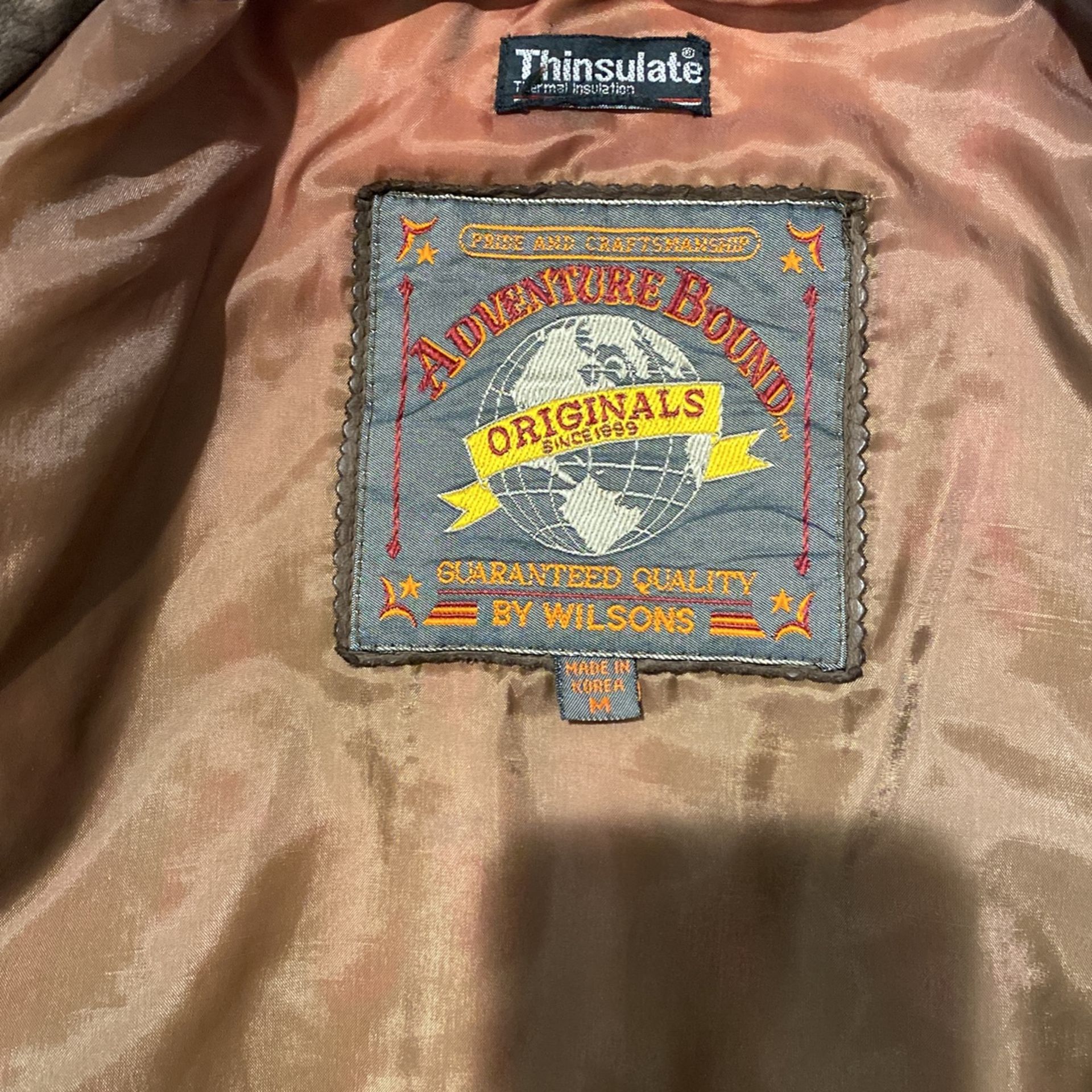 Leather Bomber Jacket Adventure Bound With Thinsulate Thermal Liner by Wilson’s Leather.