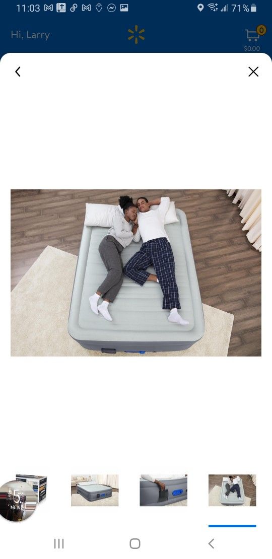 $50.New Open Box 20 in.height Queen Air Mattress Alwayzaire
Build-in dual pump with USB PORT