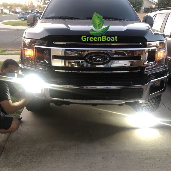 H11 H9 H8 LED Headlight Bulb Kit Low Beam Fog Light 60W 6000K 7600LM US brand#GreenBoat