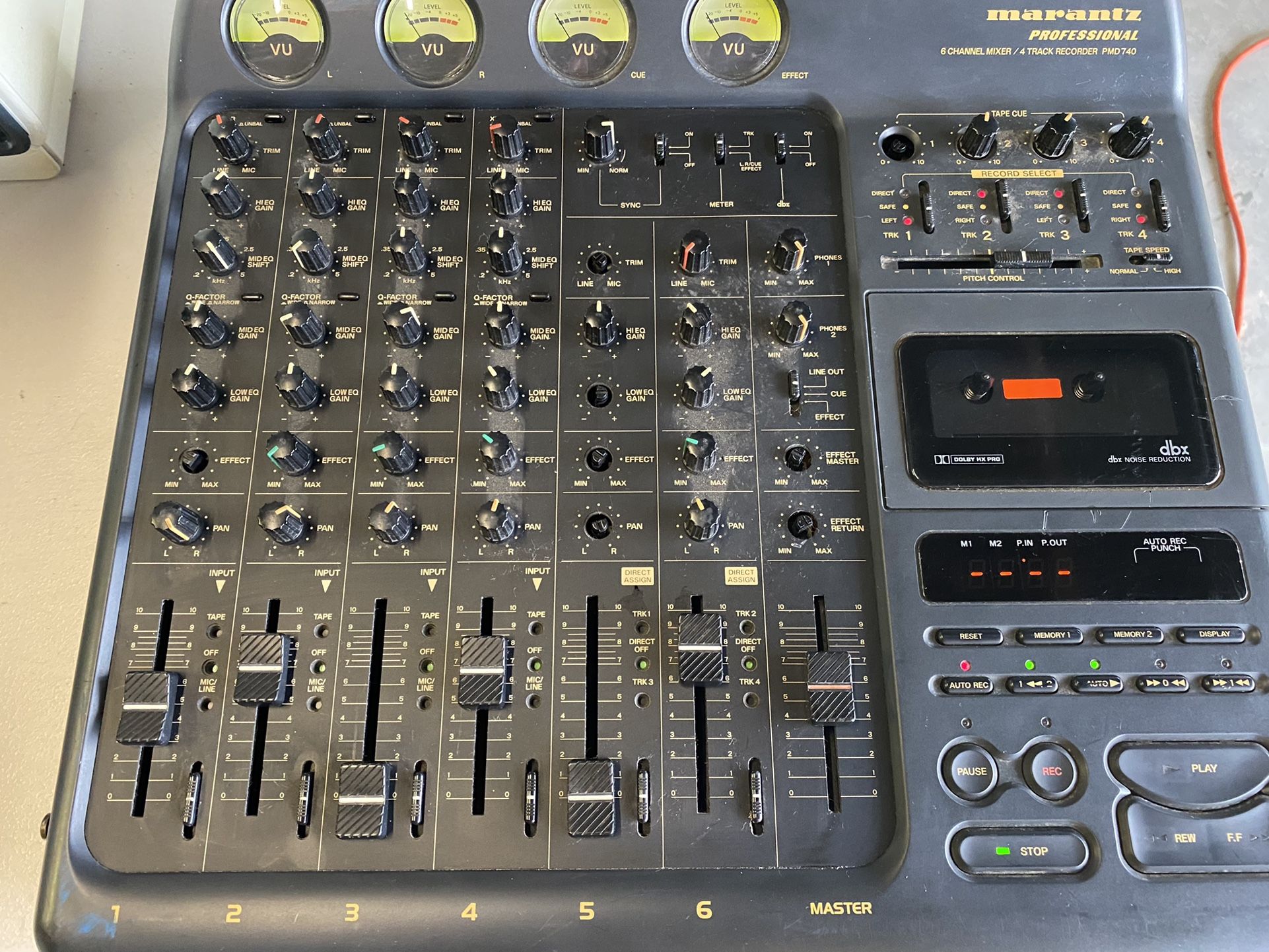 USED MARANTZ PROFESSIONAL 6 CHANNEL MIXER/4TRCK RECORDER PMD 740