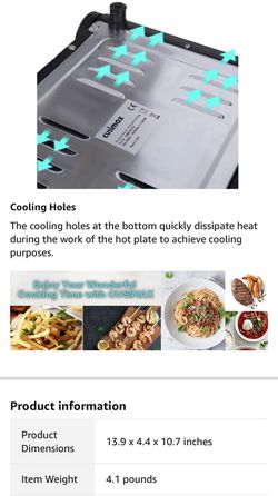 Single Burner 1200W, Infrared Electric Burner, Portable Stove Electric Cooktop, Ceramic Hot Plate, Easy to clean, Compatible with All Cookware Thumbnail