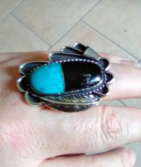Vintage Sterling Silver Bracelet & Ring Set