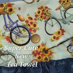  Brand New Cute Bicycle Tea Towel.   Less for Local Pick U Thumbnail