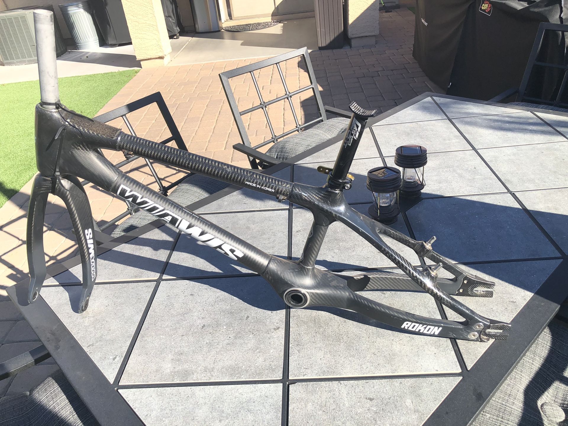 Wiawis RAKON Nano Carbon BMX Race Frame & Fork Pro Frame 20.5” Top