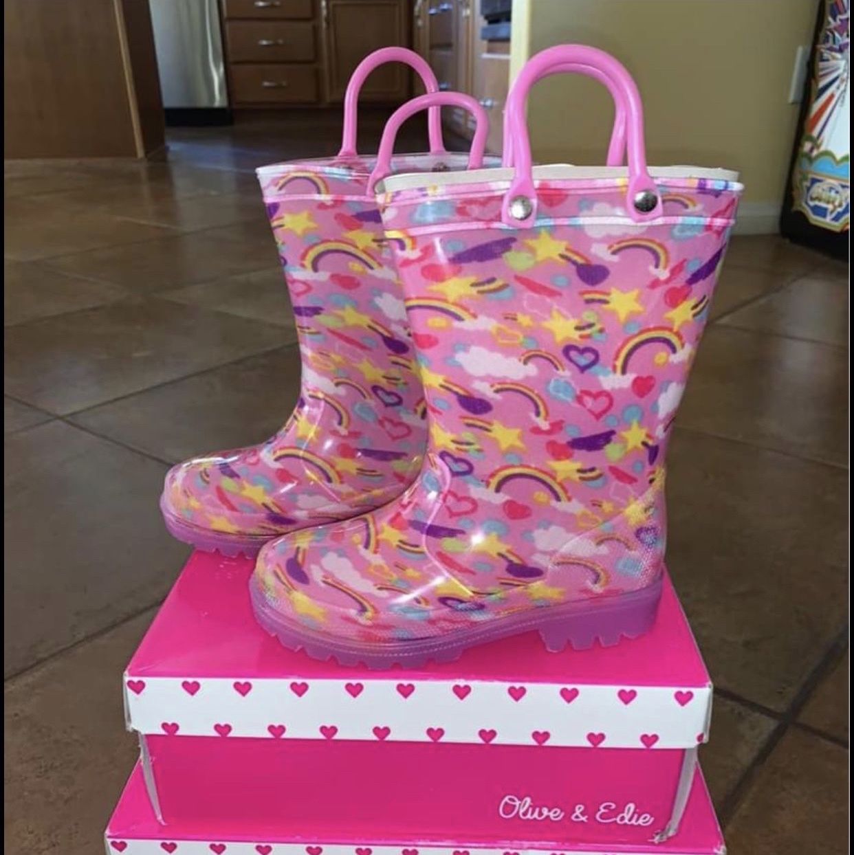 Brand new Olive & Edie light up rain boots for toddler $15 Each