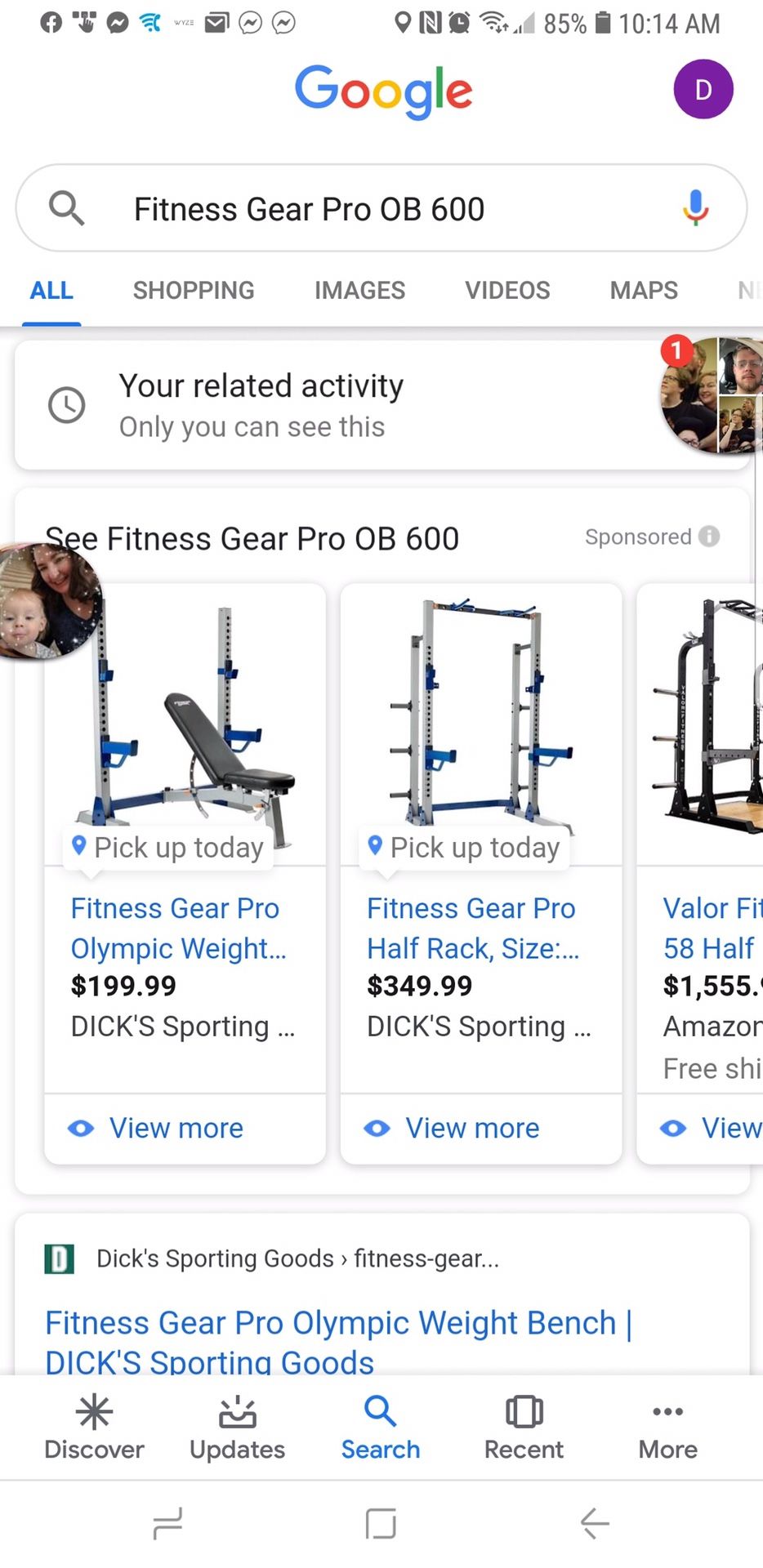 Fitness gear pro ob 600 olympic weight bench for Sale in Mooresville