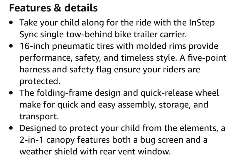 Instep Sync Bicycle Trailer