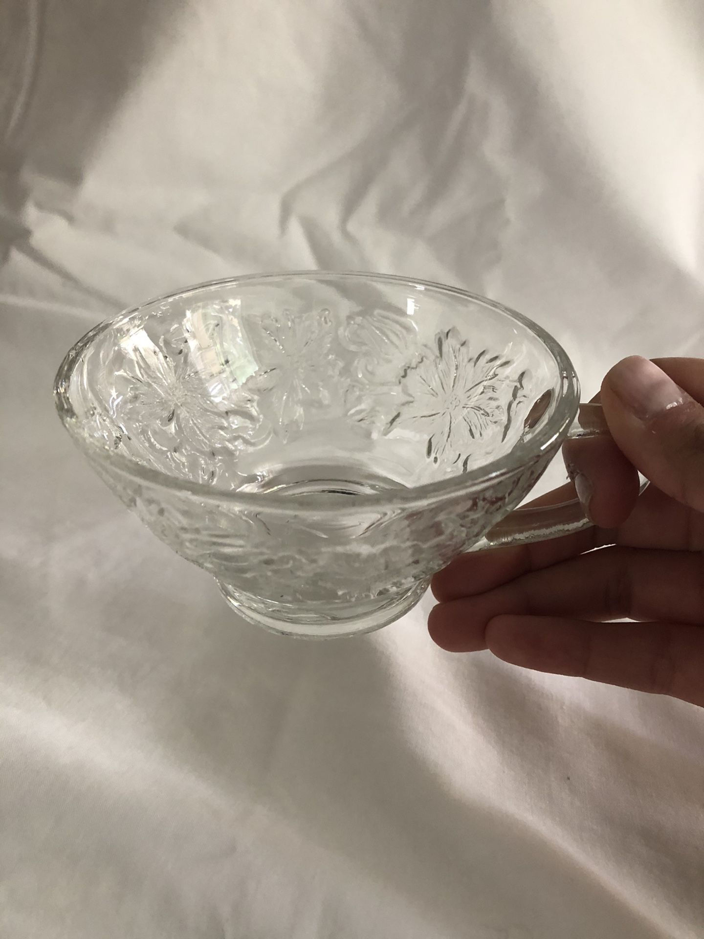 Princess House Poinsettia Teacups and Plate Set