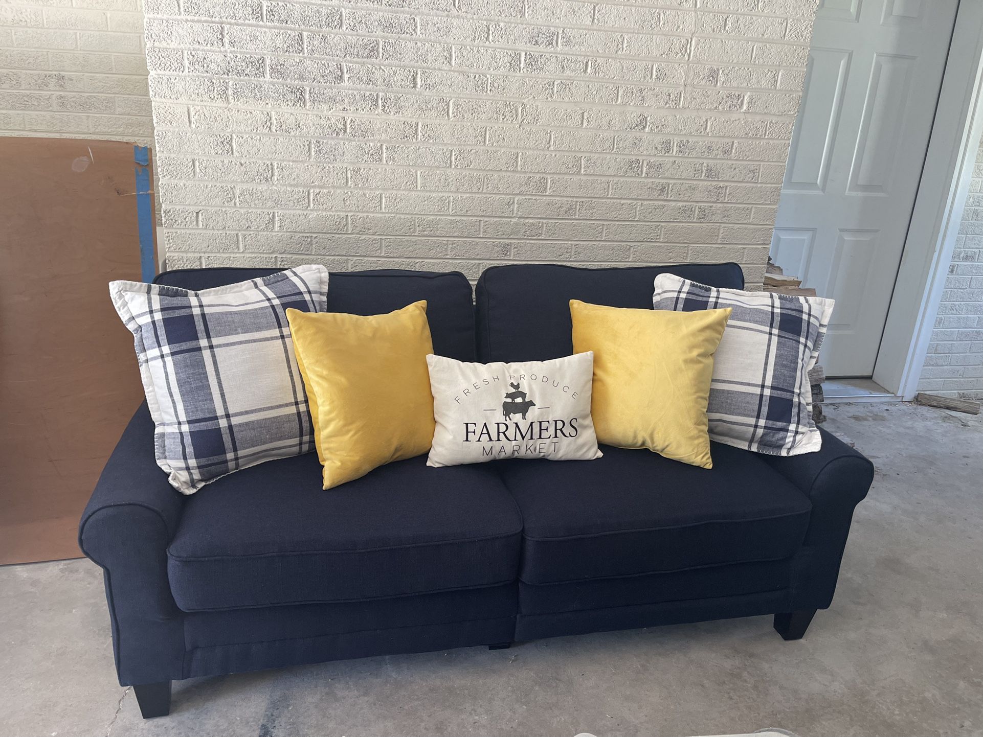 Beautiful Navy Blue Couch 