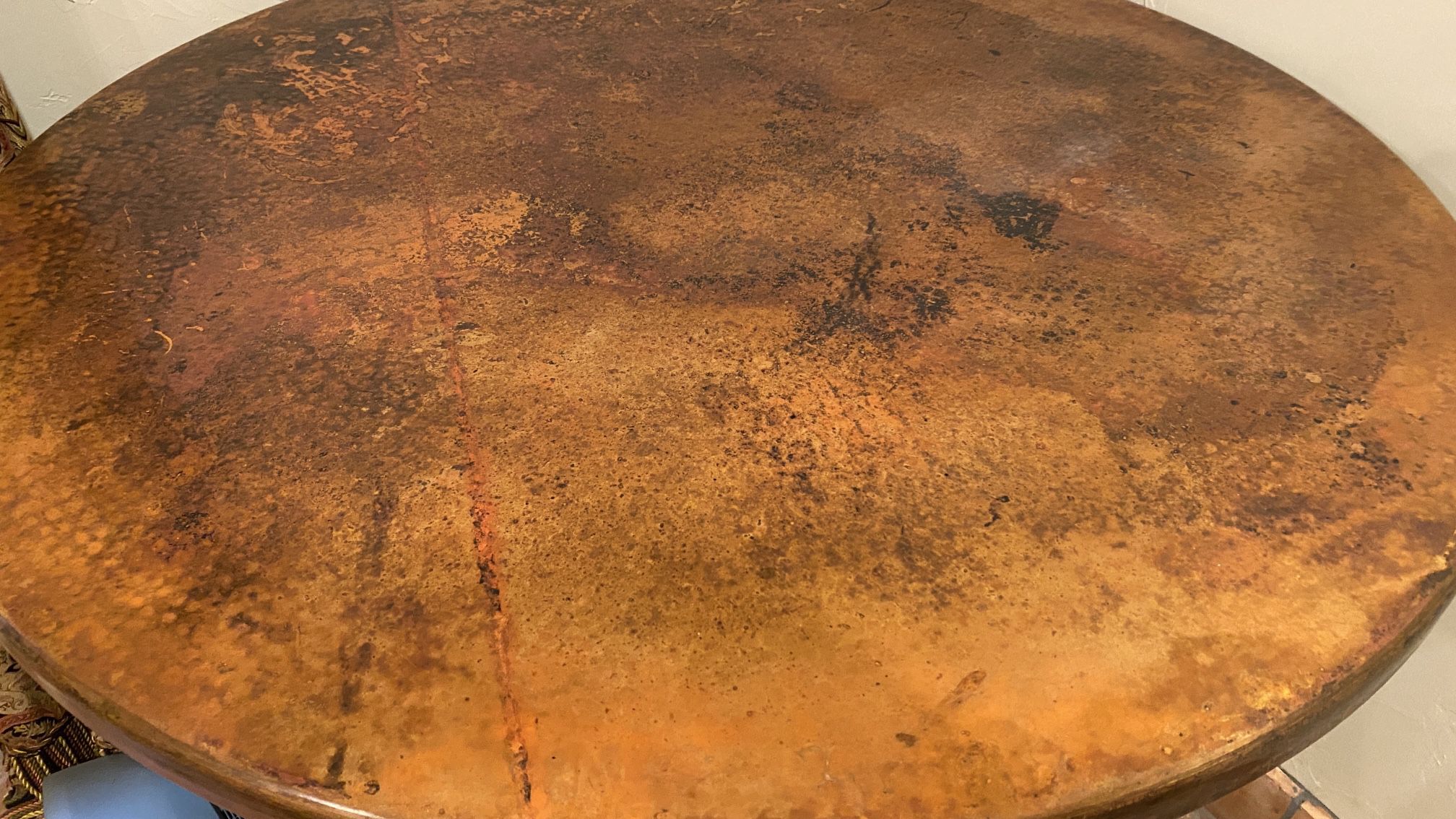 Round Copper Bistro Table 