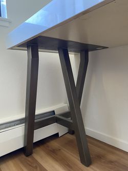 Unique Mid-Century Desk - Quartz Countertop, Solid Wood Thumbnail