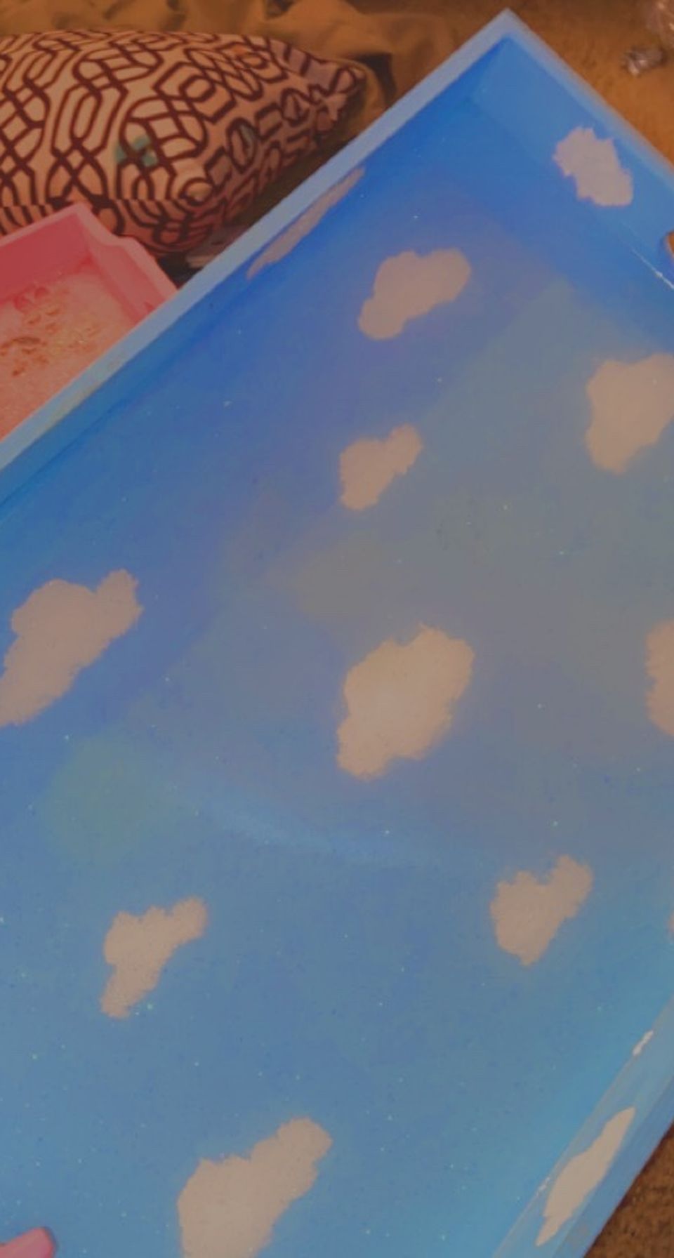 A Blue Cloud Rolling Tray