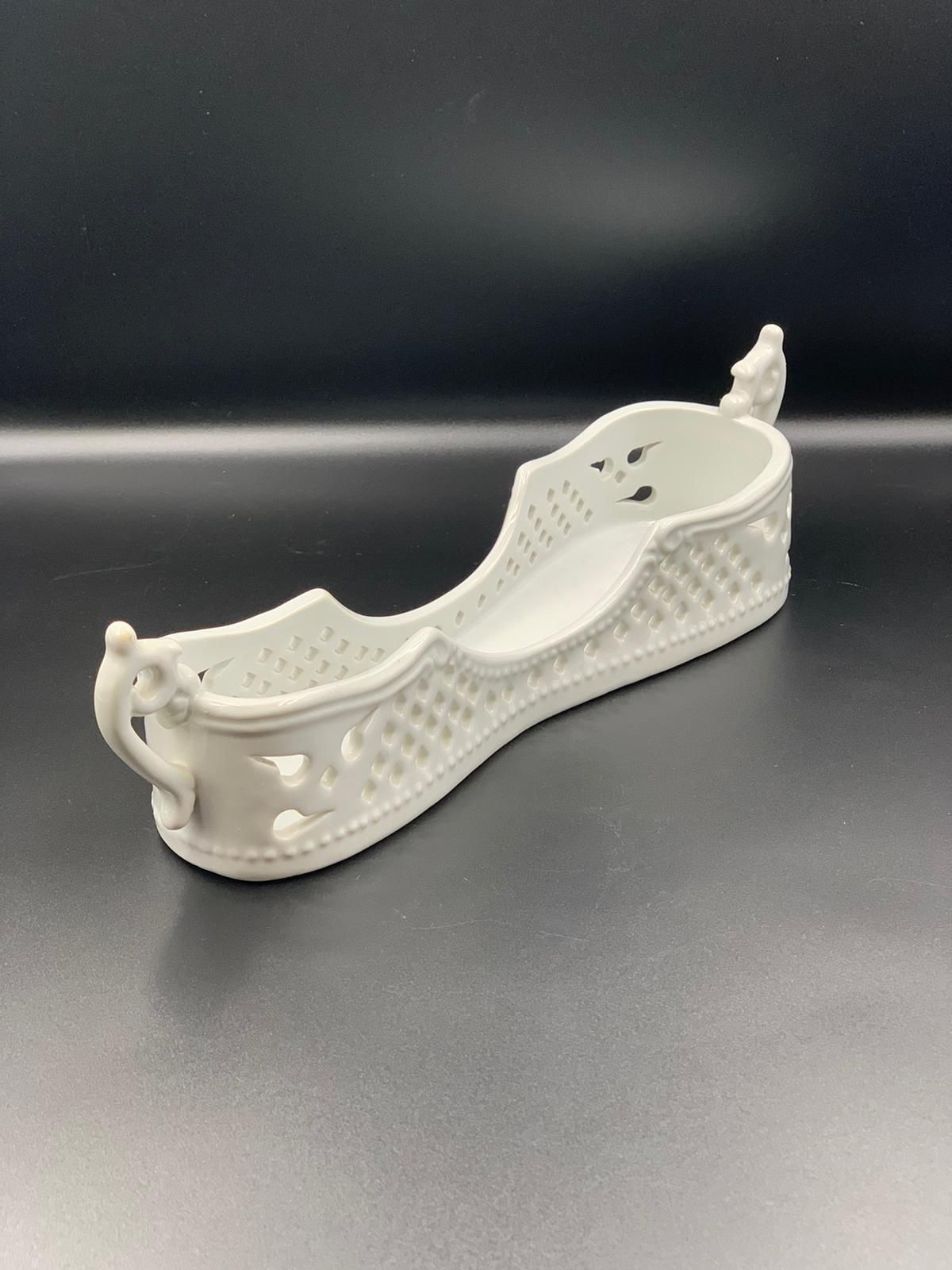 Vintage Porcelain Treasures Silverware/Cracker/Trinket Holder