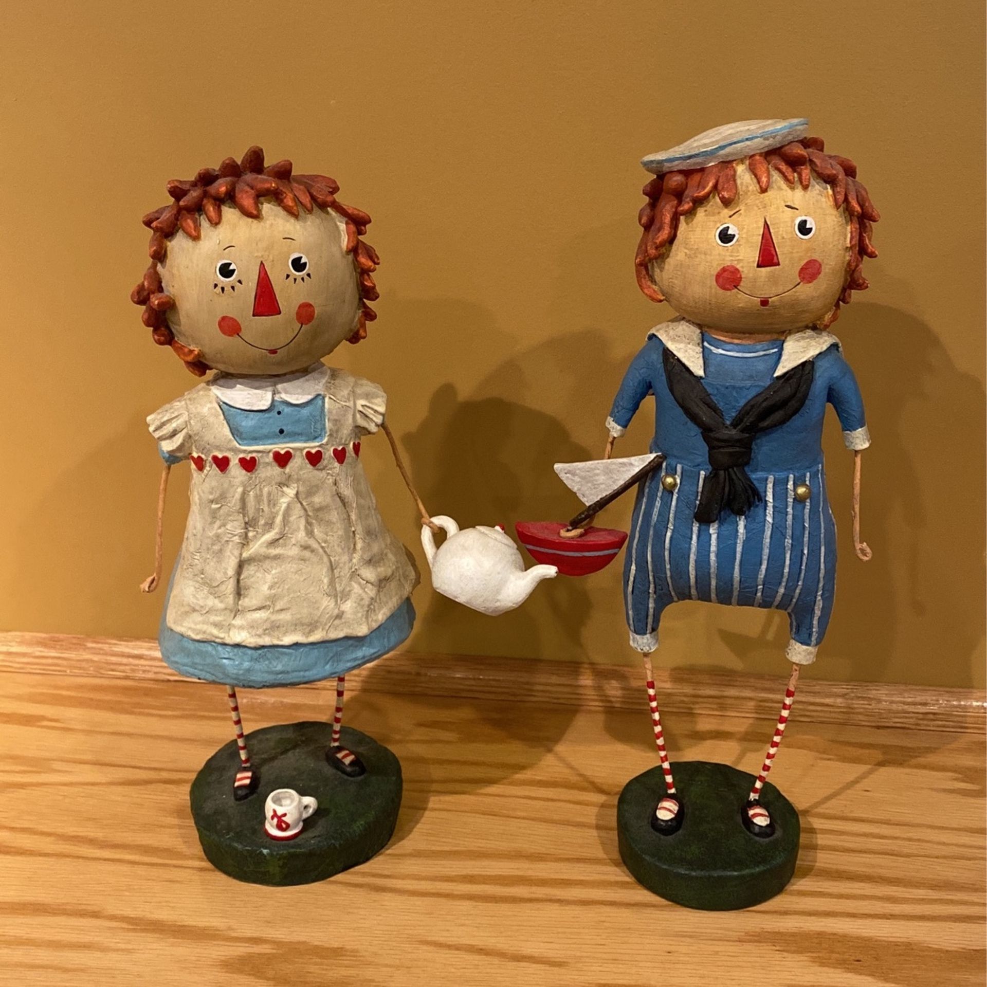 Vintage Raggedy Ann and Andy Figurines