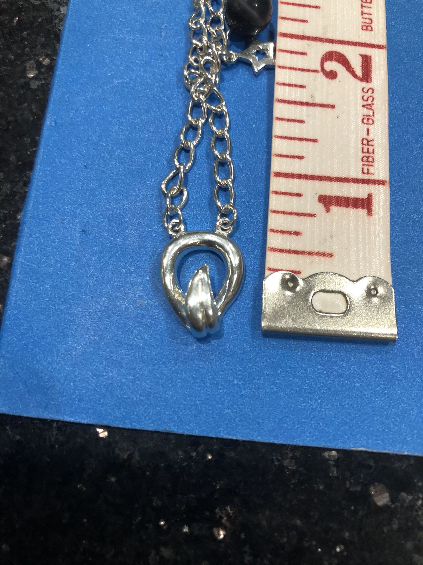 Bracelet ,925 silver Star charms & Moonstone,8.5”