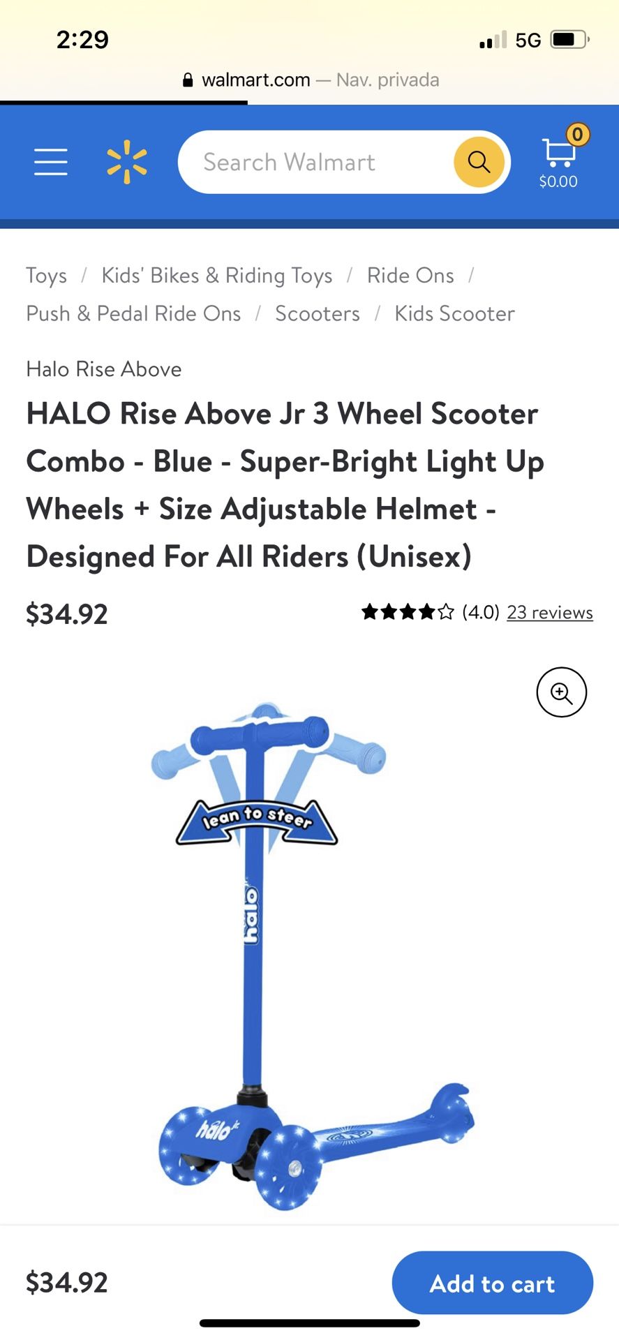 Scooter Combo Exelente $20