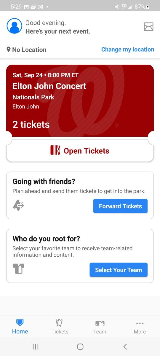 Elton John Tickets (2) Crocodile Rock Vip Tickets Sec 134 Row F Seats 21-22