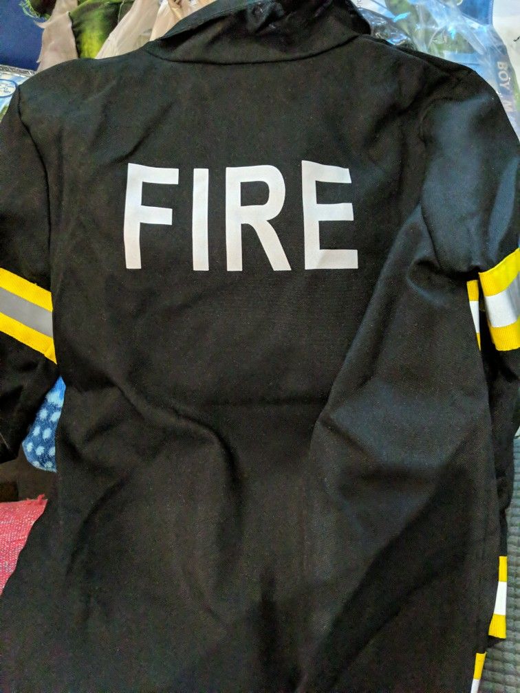 Child Firefighter, Fireman, Fire Person Costume. Halloween
