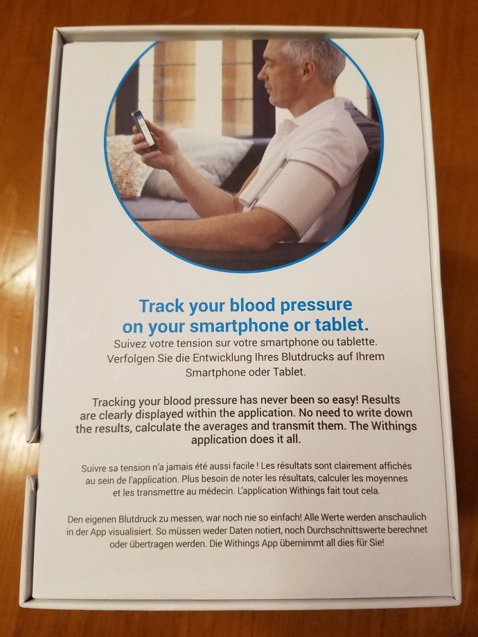 Lk New in BOX Withings BLOOD PRESSURE MONITOR CUFF Bluetooth!