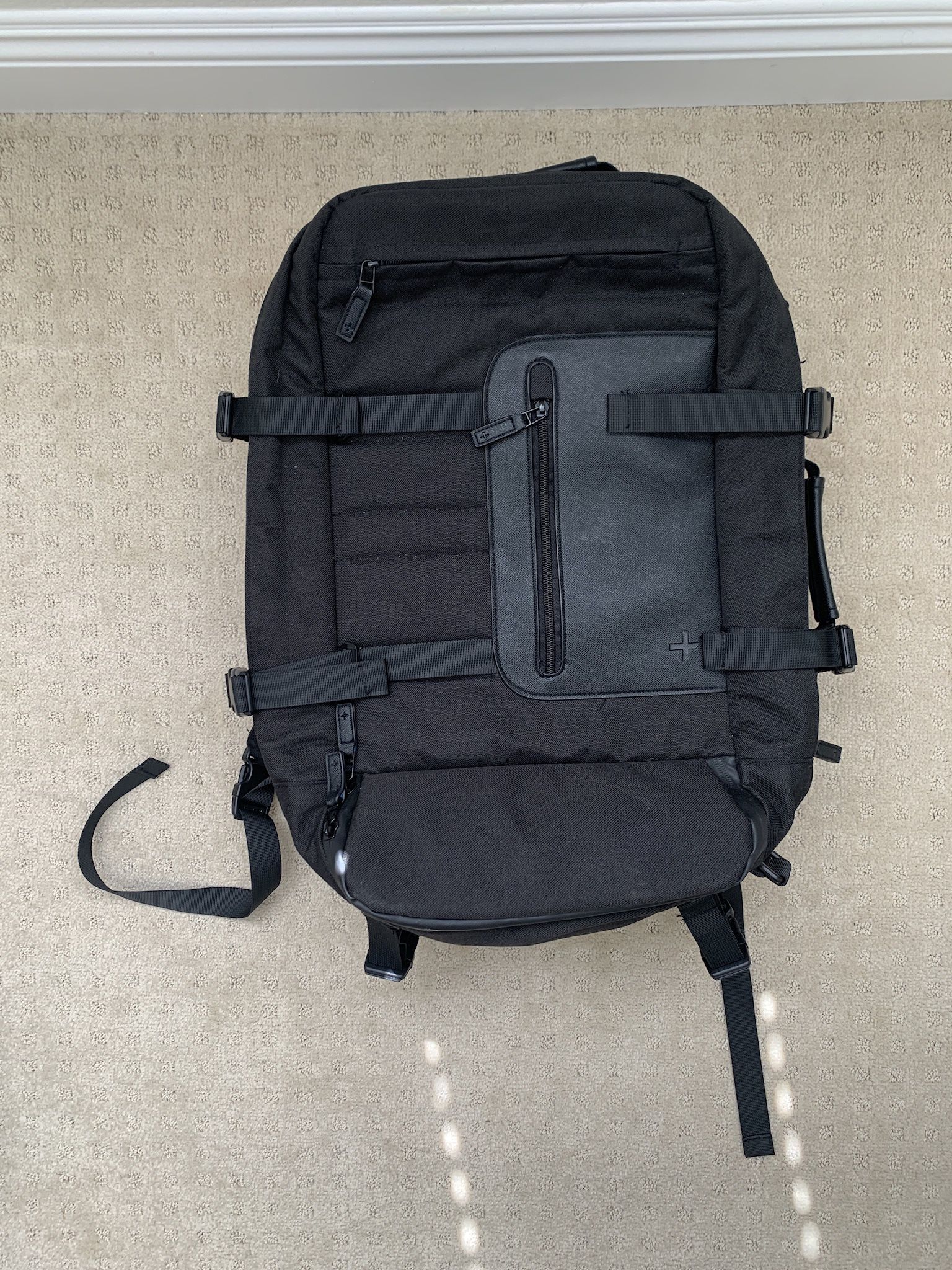 brand new tavik sett travel/hiking black backpack duffle