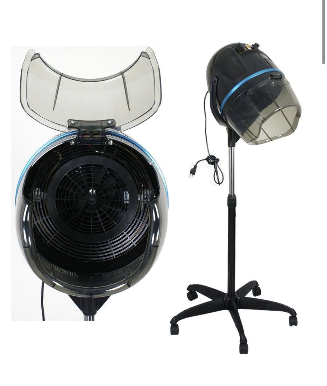 ZENY™ Salon Hair Bonnet Dryer w/Adjustable Height and Rolling Base