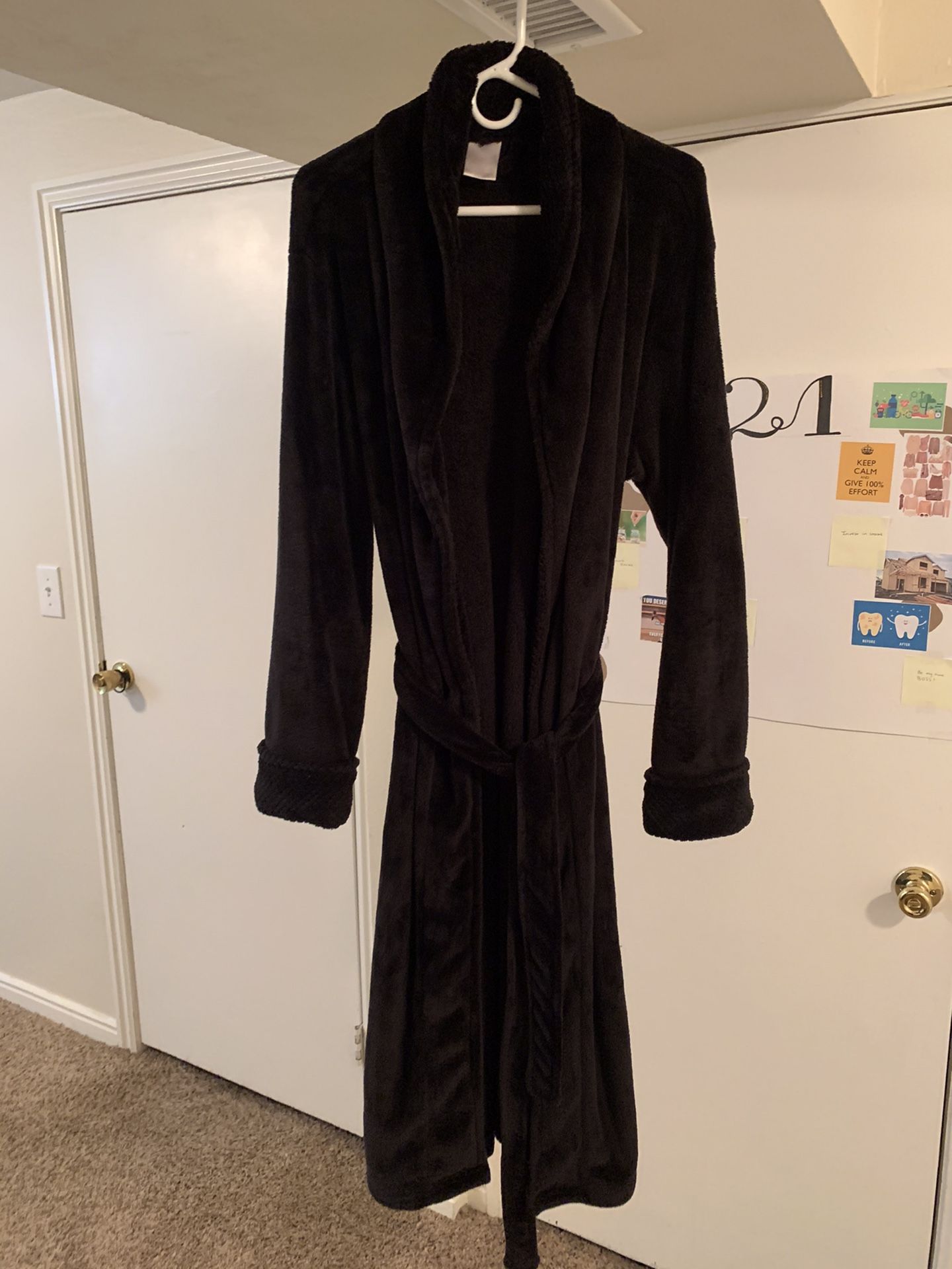 Black Polyester Robe