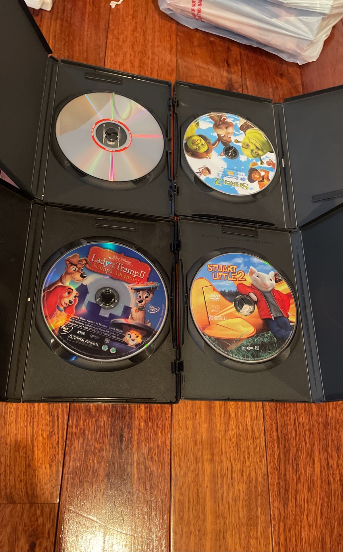 Shrek, Stuart Little, Sandlot, Lady & the Tramp. (All Of These Are #2’s)(free Sandlot)