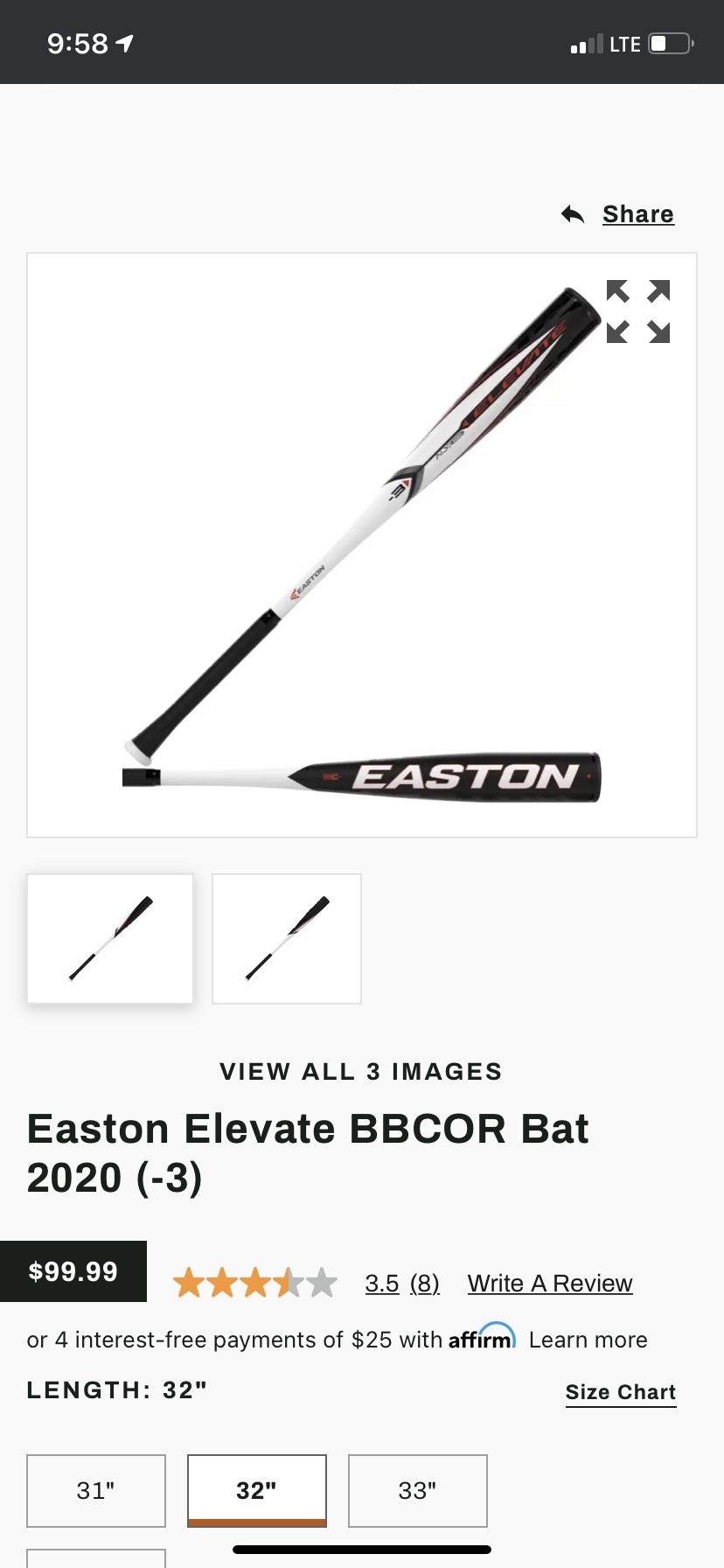 Easton BBCOR Bat 