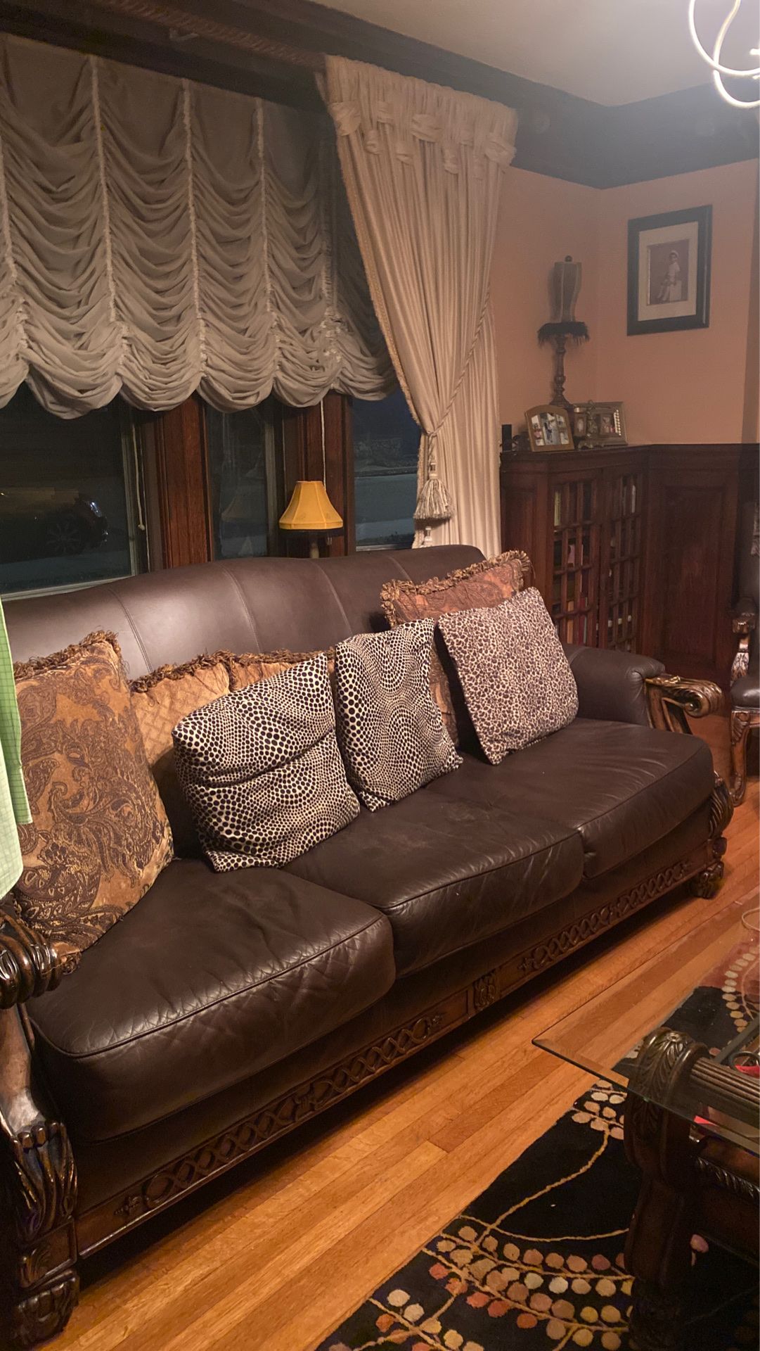 Living room couches and table With Pillows
