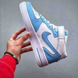 Air Force 1 Low Sneakers Blue White High Top Thumbnail