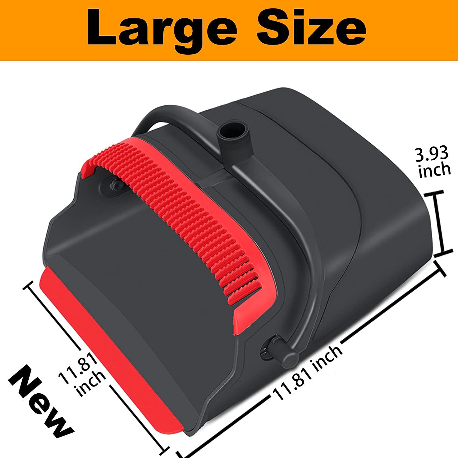 Broom and Dustpan set Large Size Dust pan and Stiff with 55.9 inch Long Handle, Stainless Steel Extra Long Handle Broom Is Easy To Clean And Assemble,