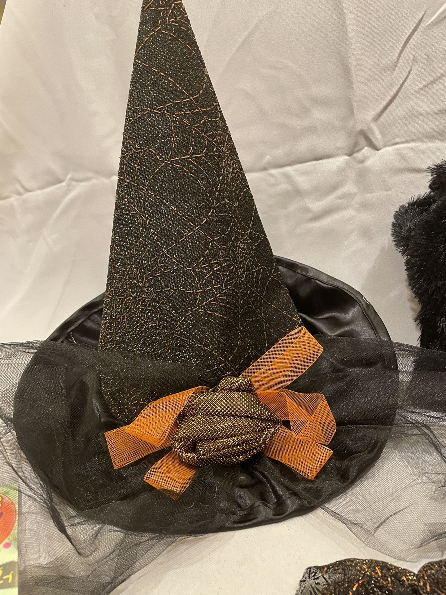 Witch Hat And Gloves For Halloween / Halloween Costume