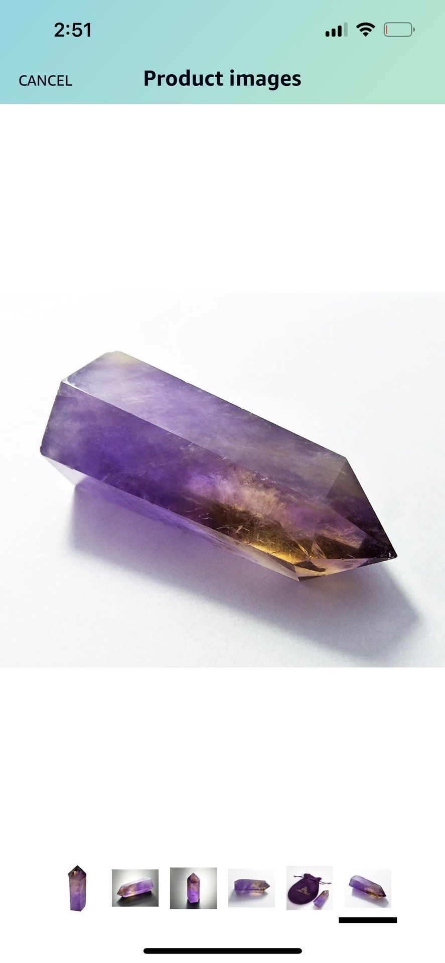 Amethyst Healing Crystal Wand Pointed & Faceted Prism Bar for Reiki Chakra Meditation Therapy Deco, Small gemstomes are Gifts (Colors May Vary Due Nat