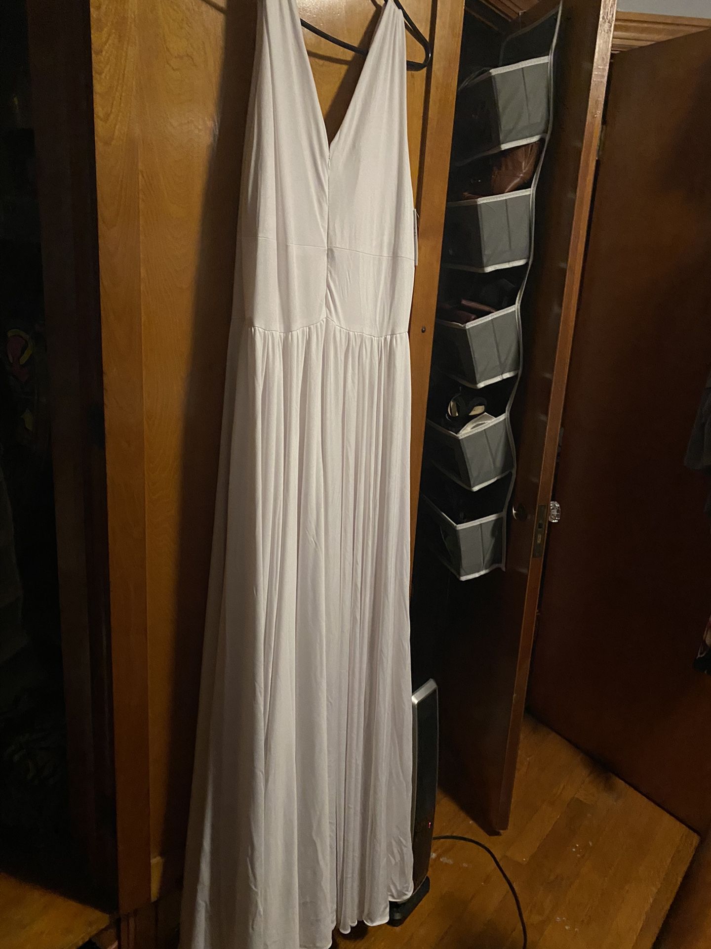Winter White Long Wedding Dress