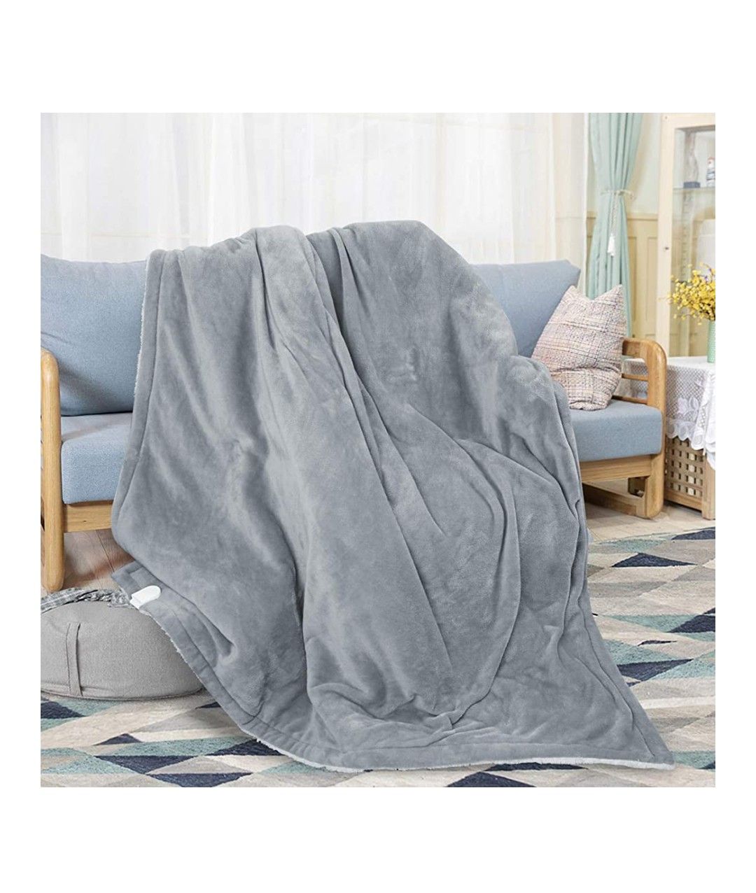 Heated Blanket, Electric Throws 50"×60" Flannel Blanket with 3 Heating Modes Ultra Soft Full Body Warming 8/6/4/2 Hours Auto Off