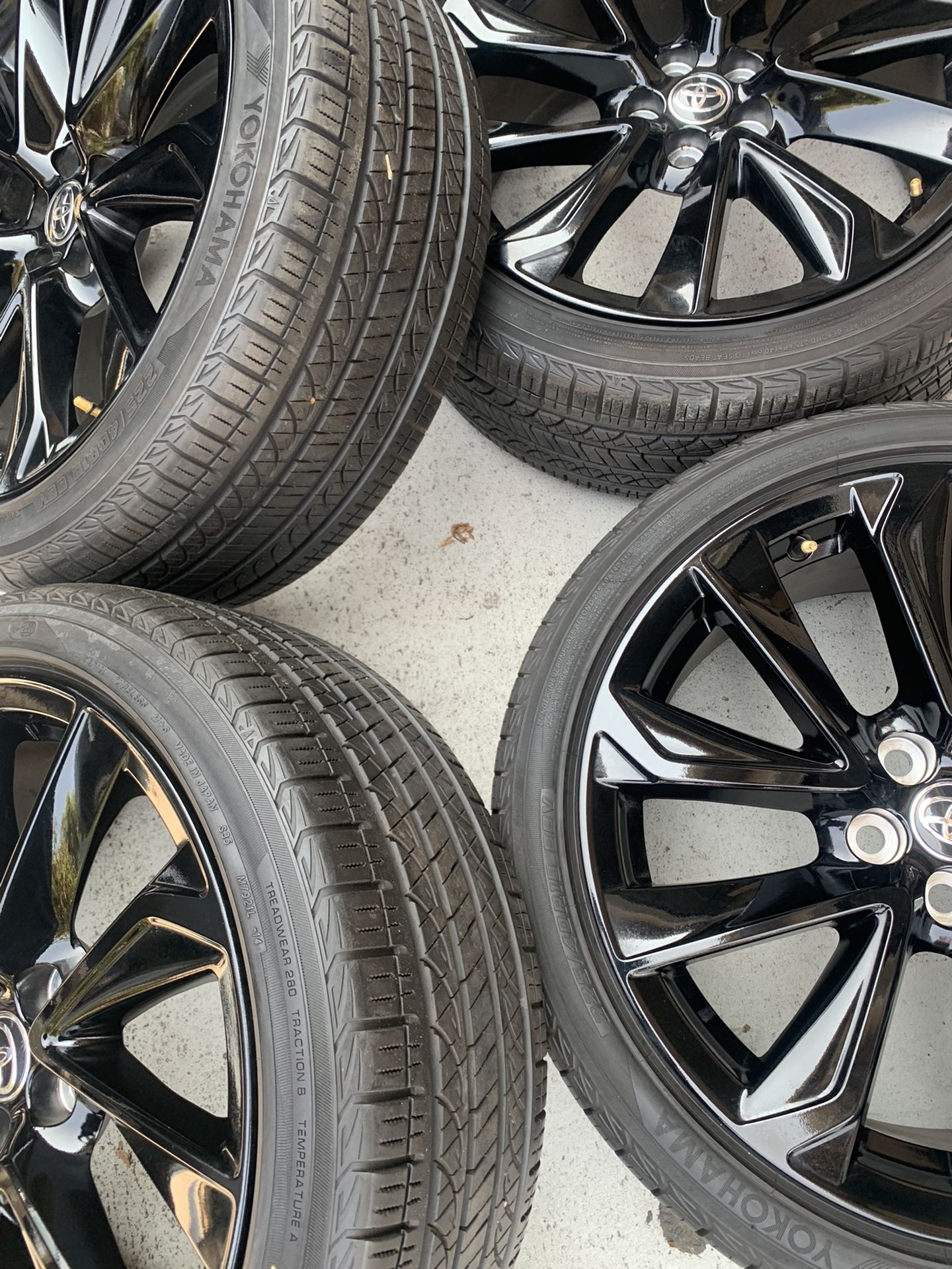 Toyota Corolla Rims And Tires 18” Original OEM Wheels Rines De Corolla New Gloss Black Powder Coated