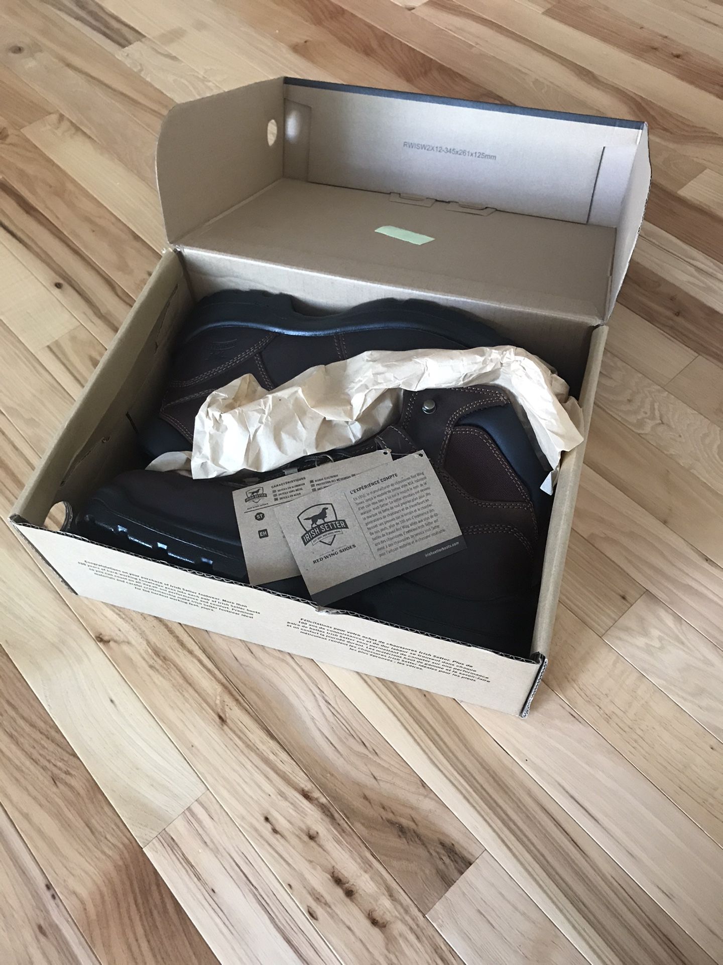 Red Wing Boots(Leather), Irish Setter . Steel Toe Safety Boots !! Size 12 , Brand New in Box !!!!