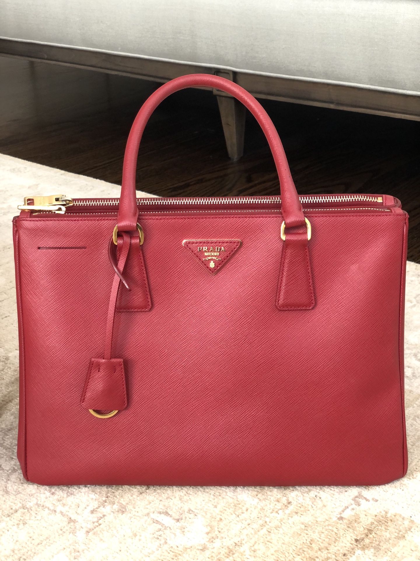 Medium Saffiano Leather Prada Galleria Bag