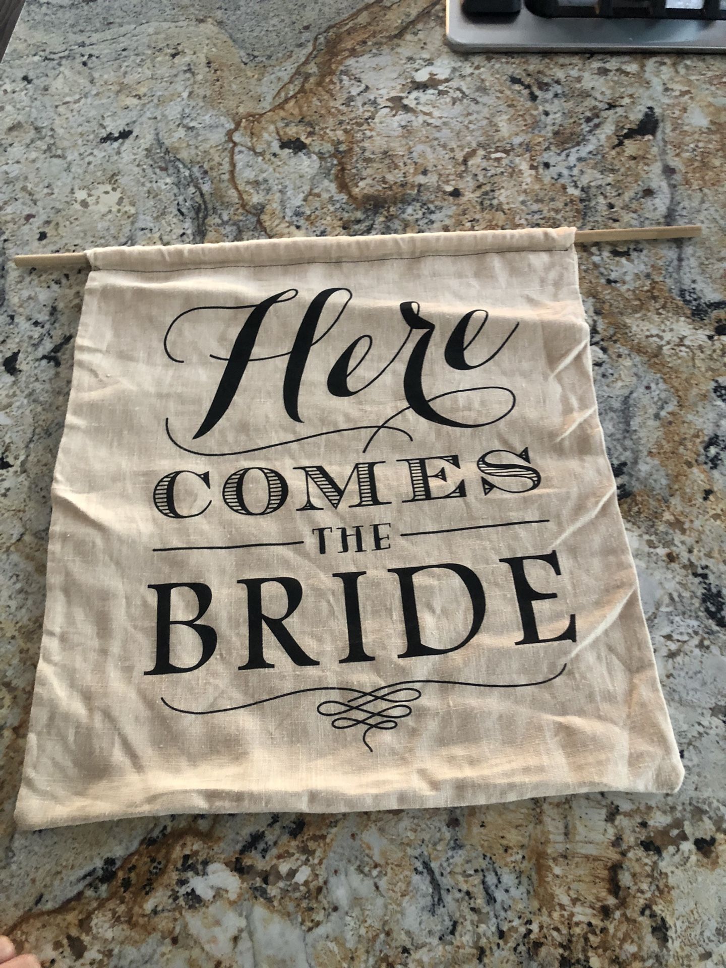 Here Comes The Bride Banner - Wedding