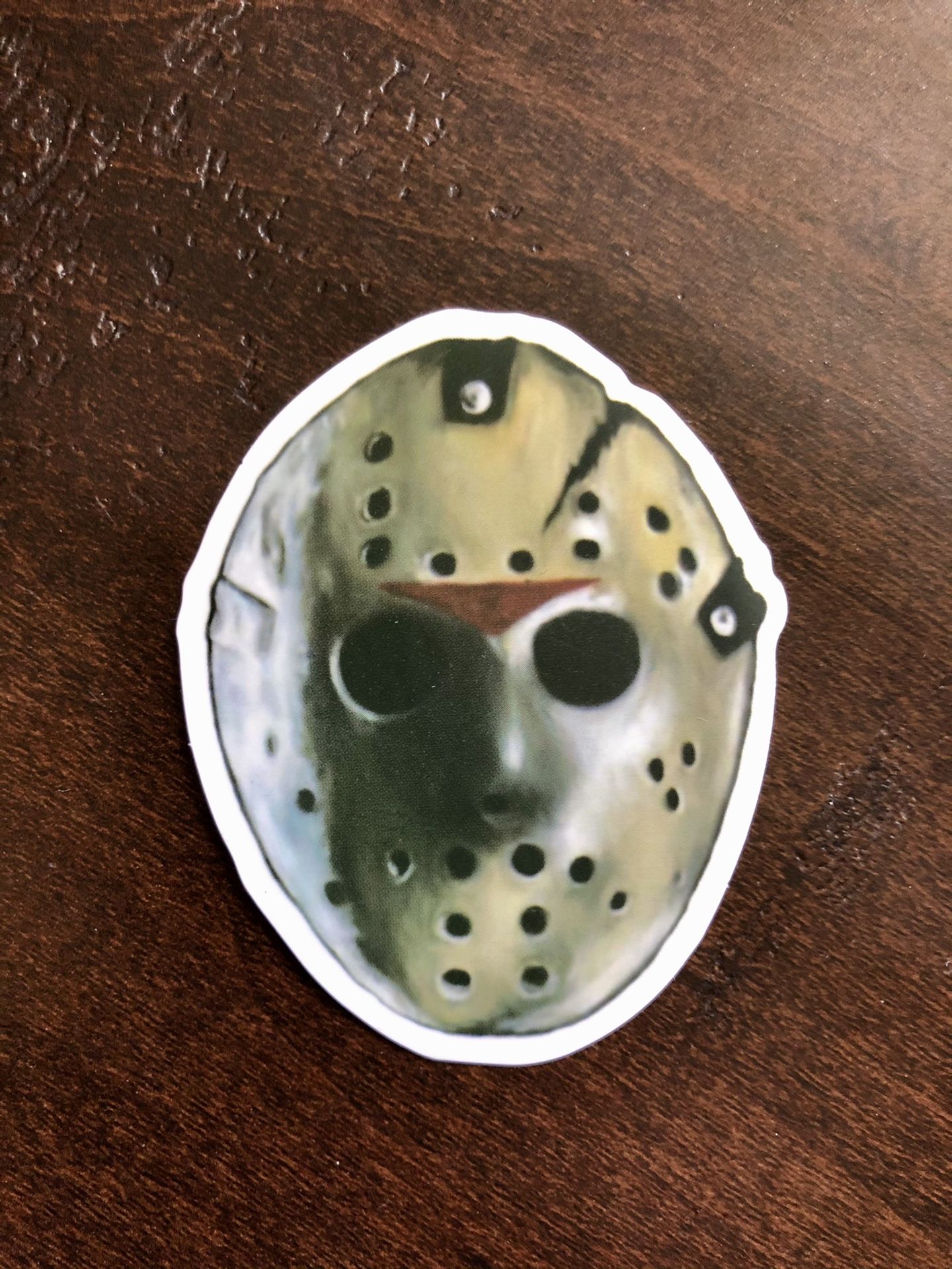 Friday the 13th Jason decal sticker. Great for laptops, skateboards, luggage, etc.